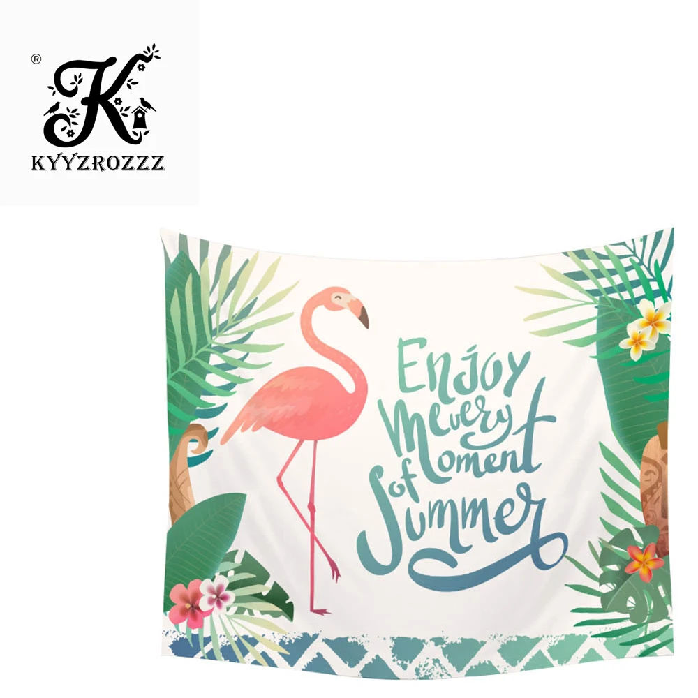 Фламинго гобелены настенные художественные тропический домашний декоративный