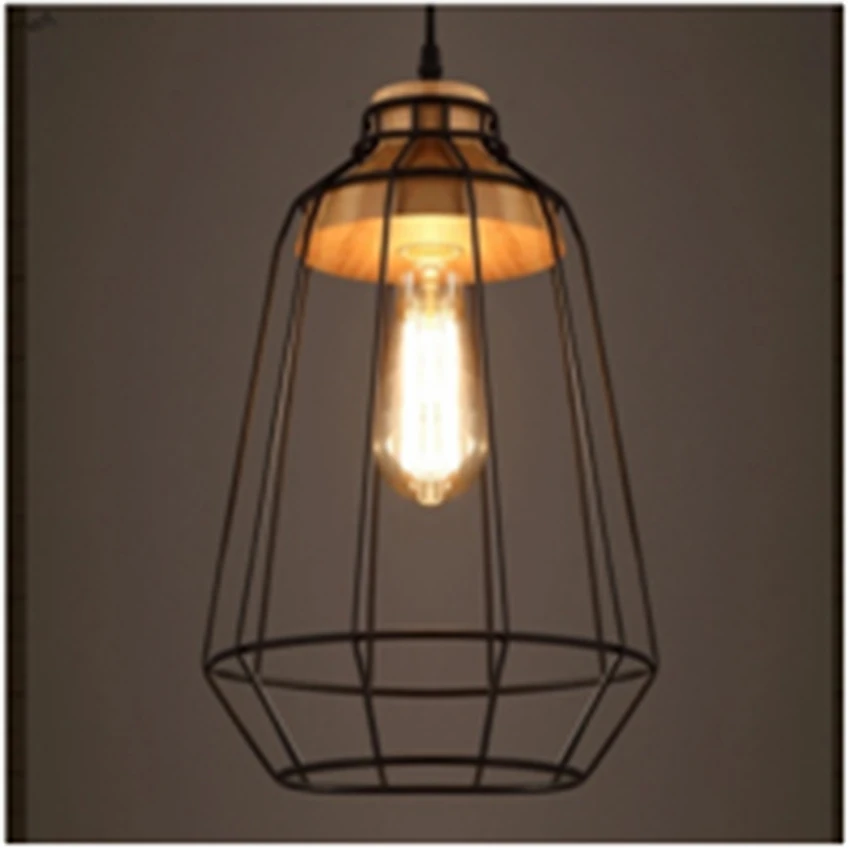 2017 современный подвесной светильник Ретро Железный Лофт Пирамида Гостиная