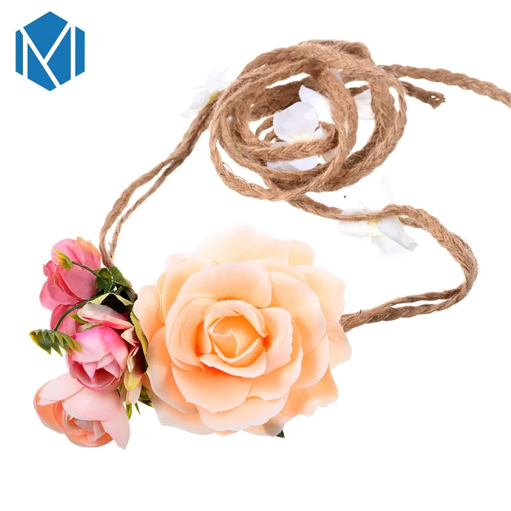 М мизм 63 дюйма цветок повязки на голову пояс корейский DIY ВЕНОК Богемные