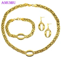 amumiu jewelry sets dubai gold color wedding jewelry sets for women brides jewelry costume imitation crystal jewellery set js008