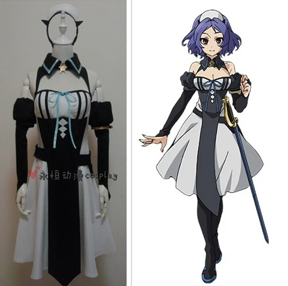 

Seraph of the End Vampire Reign Owari no Serafu Sayuri Hanayori Chess Belle Cosplay Costume with gloves