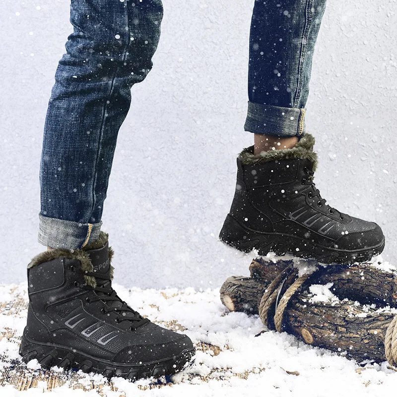 Winter 2018 Keep Warm Boots Original Single Snowfield The Most Code Climbing hiking Shoes Non-slip Shoe sneakers men | Спорт и