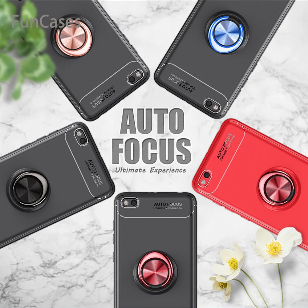 Для Xiaomi Redmi 4A чехол цветной металлический кольцевой магнитный держатель Мягкий