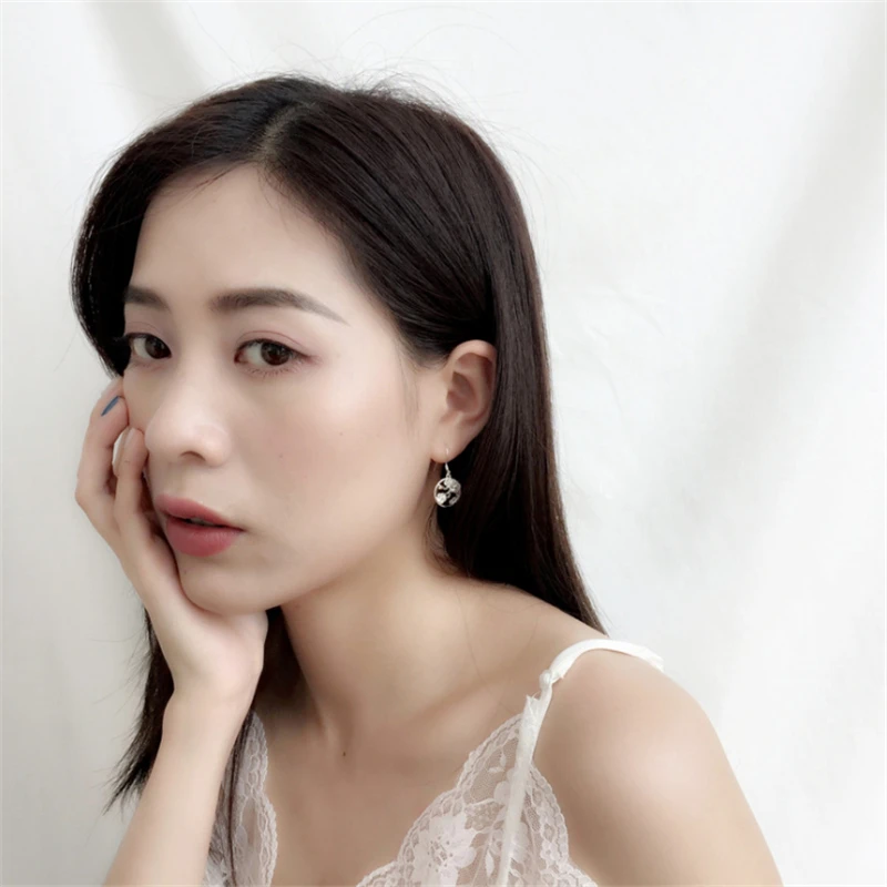 

HEYLUOKE Tibetan Silver hot Sale literary fresh circle cherry ear hook spring golden and color flower earrings creative