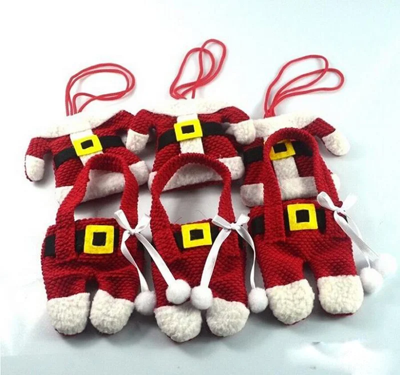 DHL Free 6Pcs/Set Happy Santa Claus Tableware Silverware Suit Christmas Dinner Party Decor Decorations gifts | Дом и сад