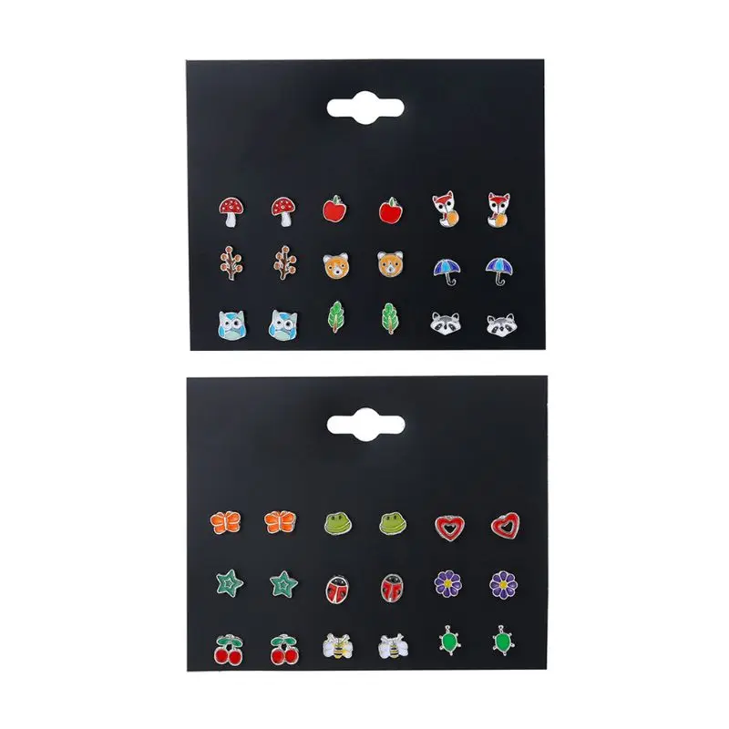 Набор серег-гвоздиков для детей 9 пар | Украшения и аксессуары