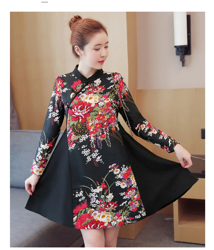 TAJIYANE 2018 Новое красное черное китайское женское платье Cheongsam сексуальное