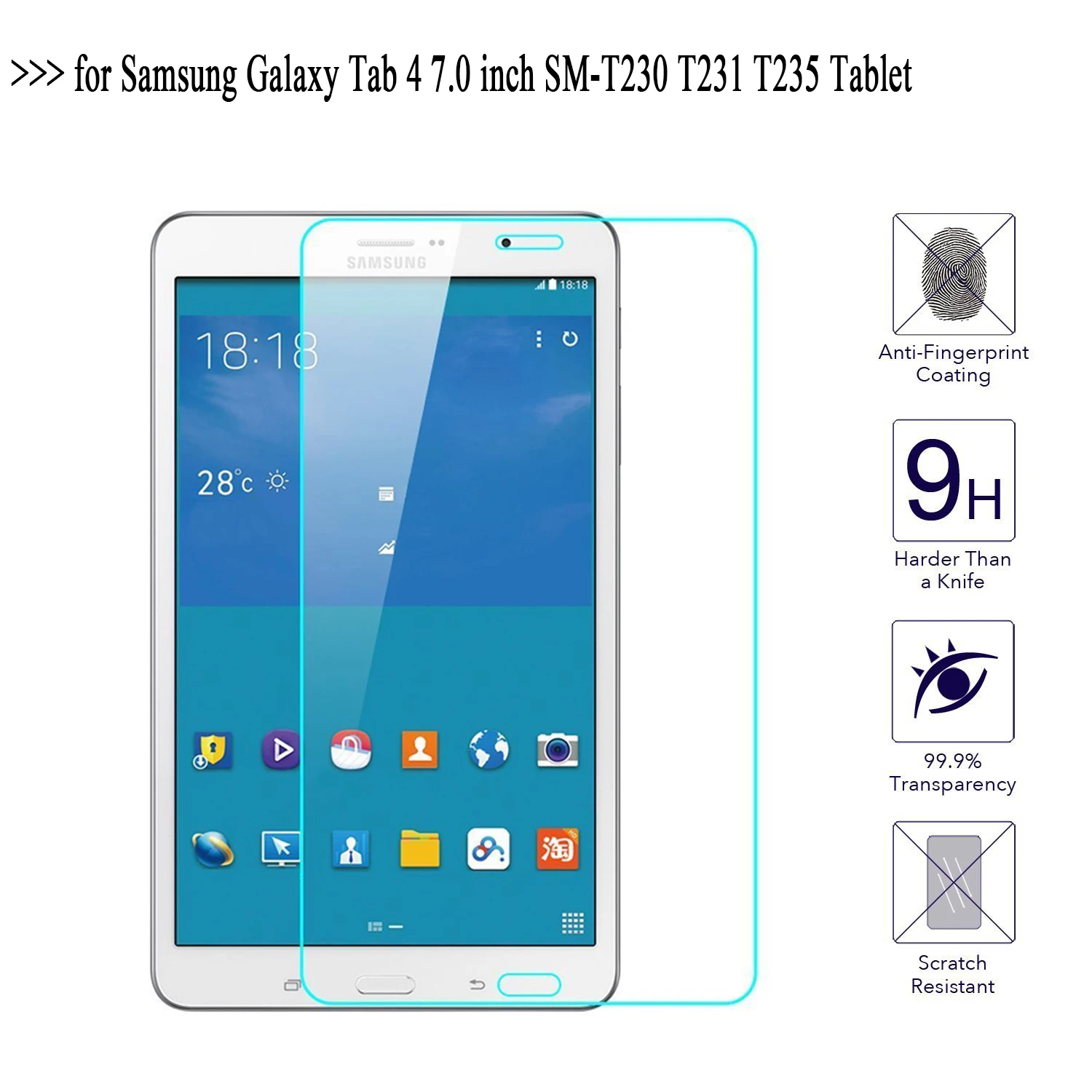 Защитная пленка для Samsung Galaxy Tab 4 7 0 дюймов SM-T230 T231 T235 из закаленного стекла