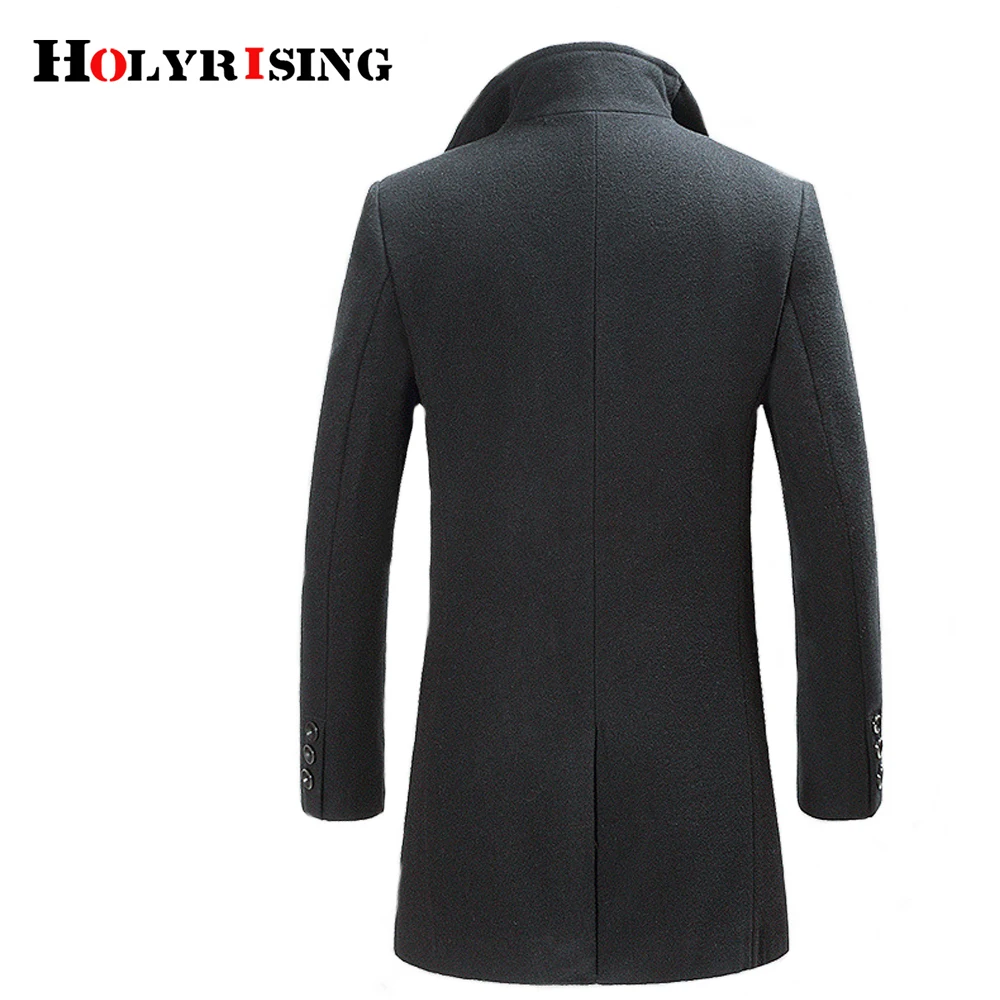 Holyrising Casaco Masculino Inverno утолщенное шерстяное пальто для мужчин с отложным воротником пальто на одной пуговице шерстяная куртка для мужчин 18402-5