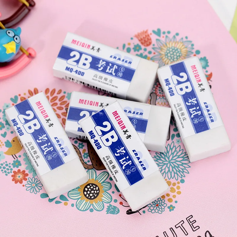 T2345 MQ400 2B exam durable white eraser art drawing erasing typo | Игрушки и хобби