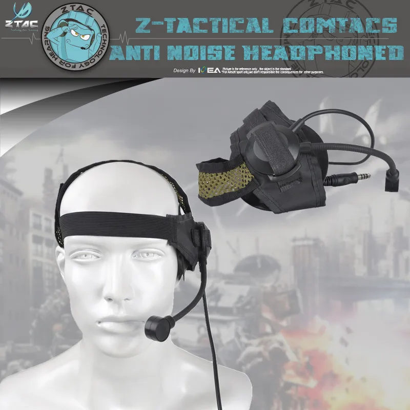 

Z-TAC Headset PTT Z028 Selex TASC1 Headset with U94 PTT Tactical Headphones Walkie Talkie Headset