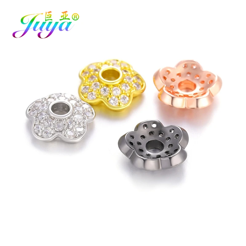 Juya, ручная работа, кисточки, серьги, аксессуары 8, 10, 12 мм, украшение, цветок, разделитель, бусины, шапки для рукоделия, для женщин, модное Изготовление ювелирных изделий