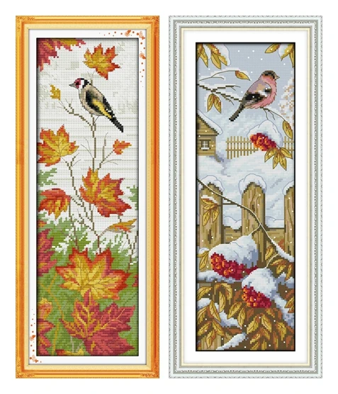 Набор для вышивки крестиком осени и зимы 14ct 18ct|handmade needlework|embroidery diycross stitch kits |