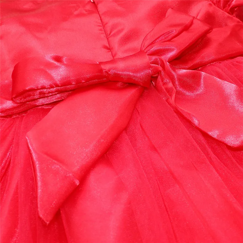 Toddler Baby Girl Dress Christmas Red Petals Costumes Princess Dresses 1 Year Birthday Gift Kids Party Wear | Мать и ребенок