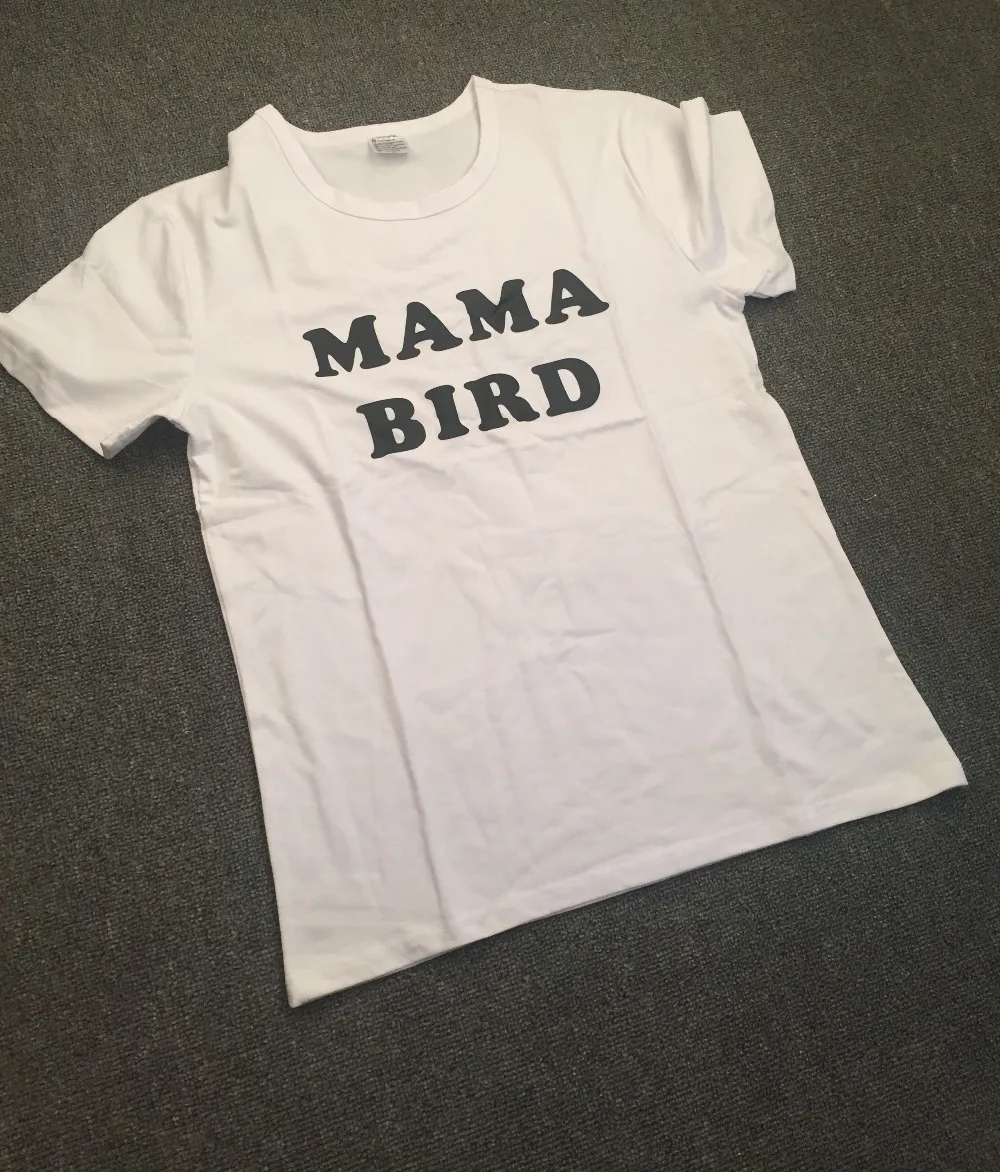Футболка Momoluna MAMA BIRD Женская/мужская с надписью смешная рубашка в стиле Харадзюку