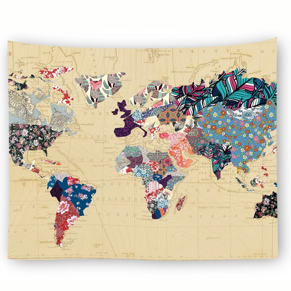 

world map drop shipping polyester tapestry boheme decoration wall hanging wholesale wall carpet tapestry