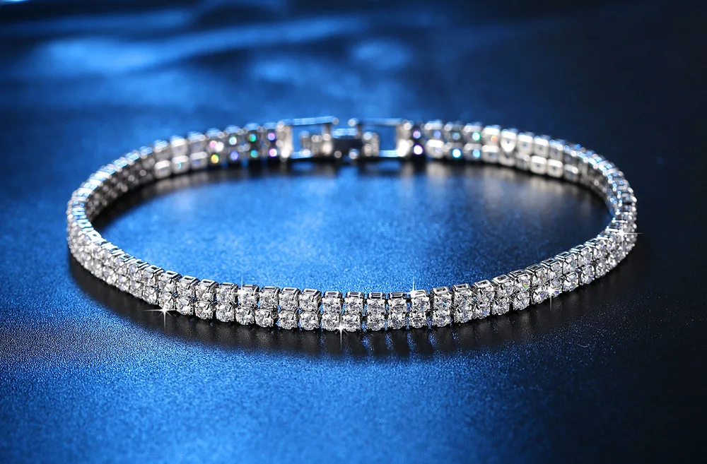 Шарм кубического циркония теннис браслет для женщины Pulseira 5 цветов классические свадебные украшения леди браслеты