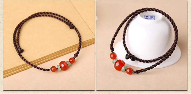 Этническая Цепочки и ожерелья Винтаж круглый Бусины Jewelry Китайский ветер ключицы