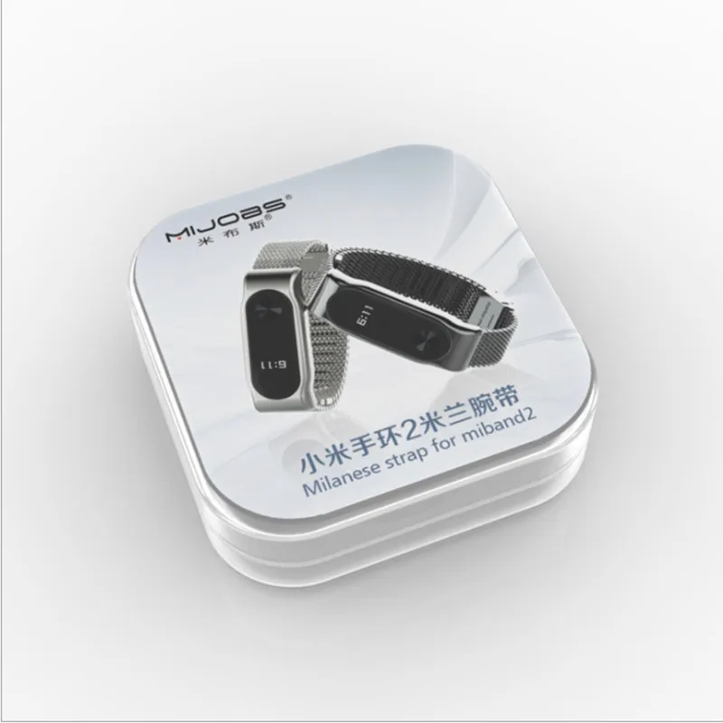 Металлический ремешок Mijobs для браслета MiBand 2 браслет из нержавеющей стали Xiaomi Mi