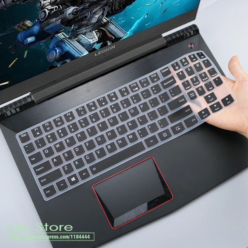 black Силиконовая клавиатура защитная оболочка покрытие для lenovo Легион Y720 Y540 Y530 Y520 R720 Y7000 15,6 ''/Y730 Y740 17,3'' - Цвет: black