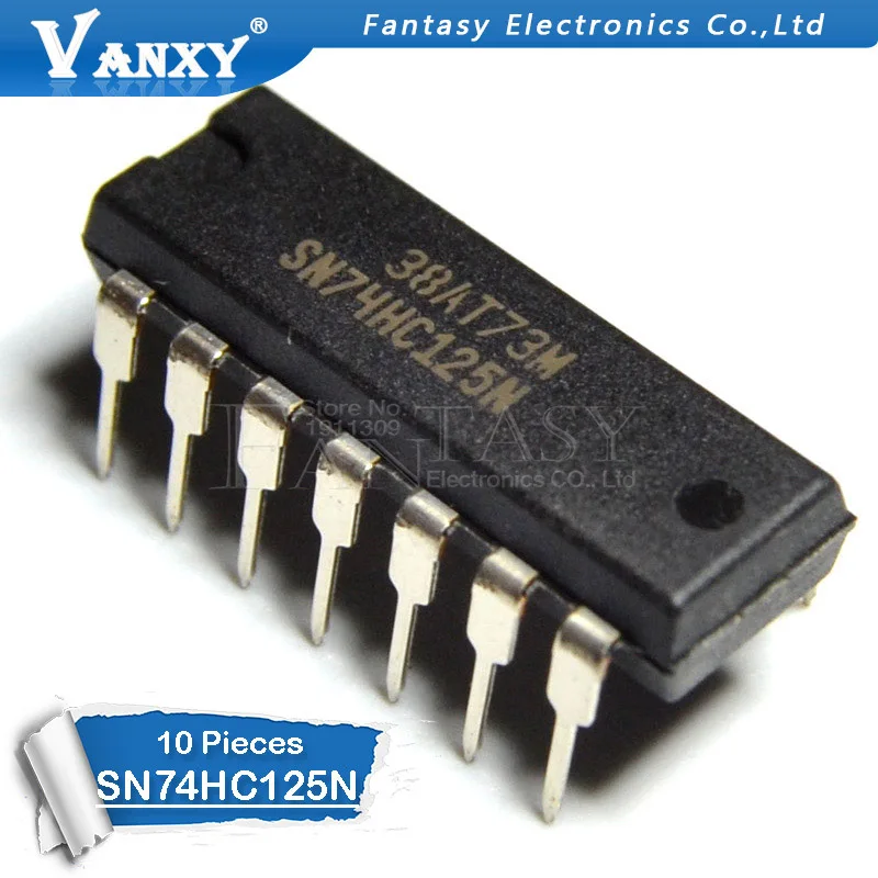 10PCS SN74HC125N DIP14 SN74HC125 DIP 74HC125N 74HC125 DIP-14 MC74HC125AN HD74HC125P TC74HC125AP | Электронные компоненты и
