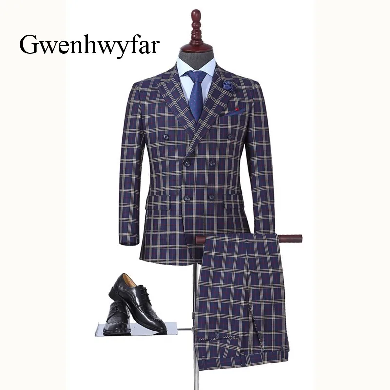 Костюм из 2 предметов мужской костюм в британском стиле новейший дизайн брюк