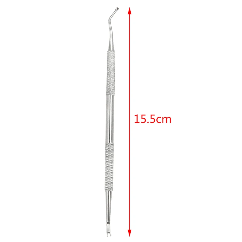 1 шт. двухсторонний подъемник ногтей для Корректор мозолей из нержавеющей стали