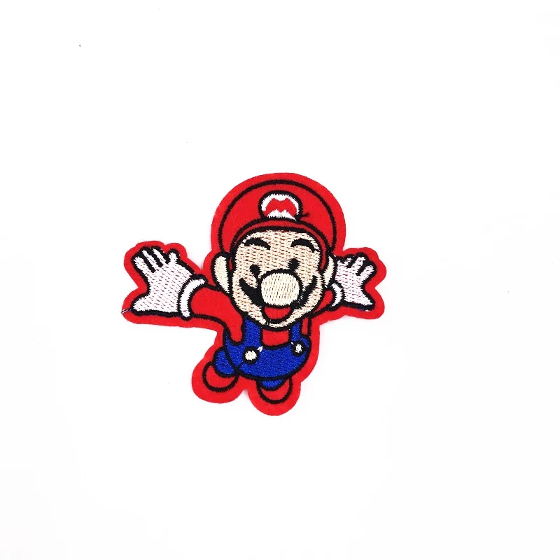 10Pcs/lot Super mario Embroidered Patch for Clothing Iron on Sew Applique Fabric Clothes Shoes Bags DIY Decoration Patches | Дом и сад