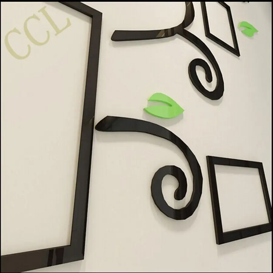 3D кристалл акриловое трехмерное семейное дерево фото наклейки на стену в раме