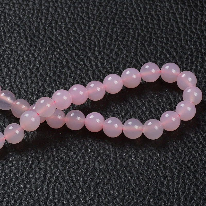 Бусины круглые из натурального розового агата 4/6/8/10 мм 15 дюймов|strand beads|strand
