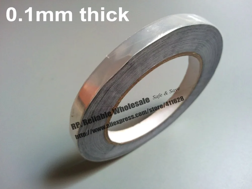 

Толщина 0,1 мм, ширина 10 мм, длина 40 метров, одиночная клейкая лента из алюминиевой фольги для BGA, для кухни