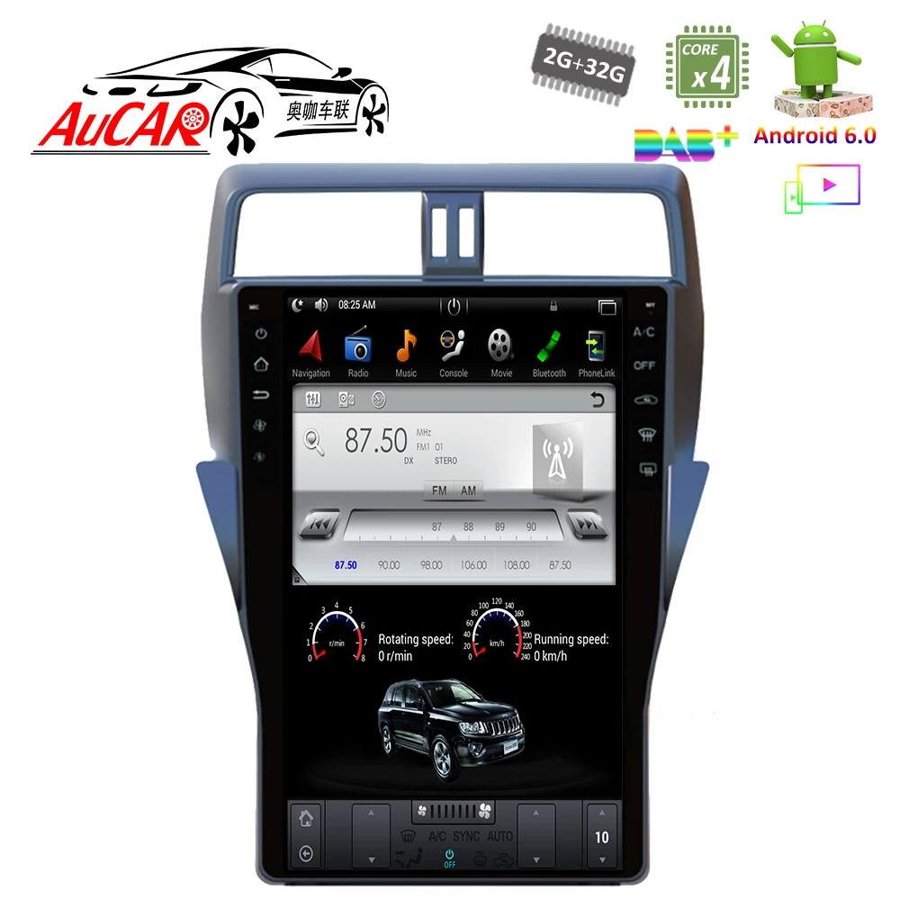 Автомобильный DVD плеер Tesla Style с вертикальной GPS навигацией Bluetooth и Wi Fi 4G AUX RDS для