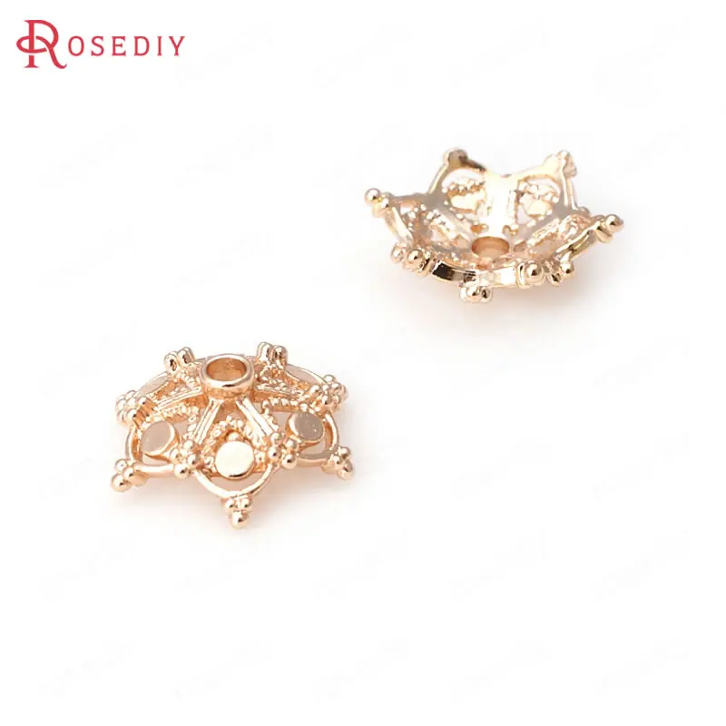 Латунные бусины с покрытием 24 каратным золотом 13 мм 6 шт.|diy jewelry accessories|jewelry accessoriescap