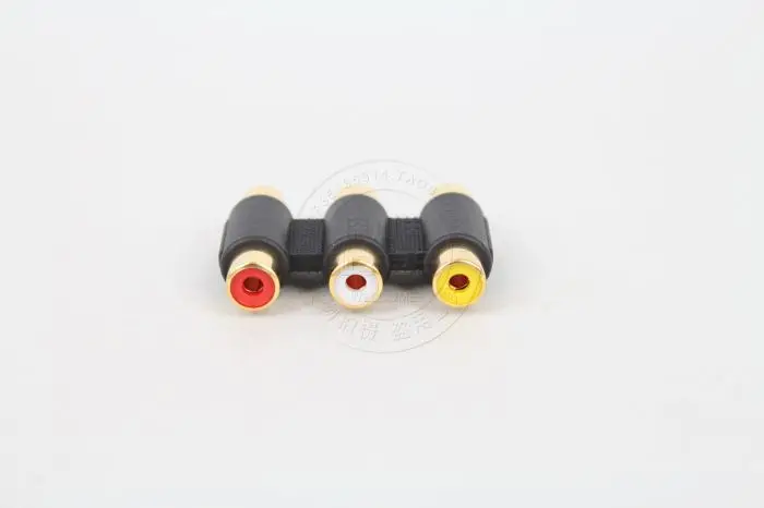 Позолота 3 RCA AV аудио видео Женский переходник для гнезда миниджек адаптер 3RCA