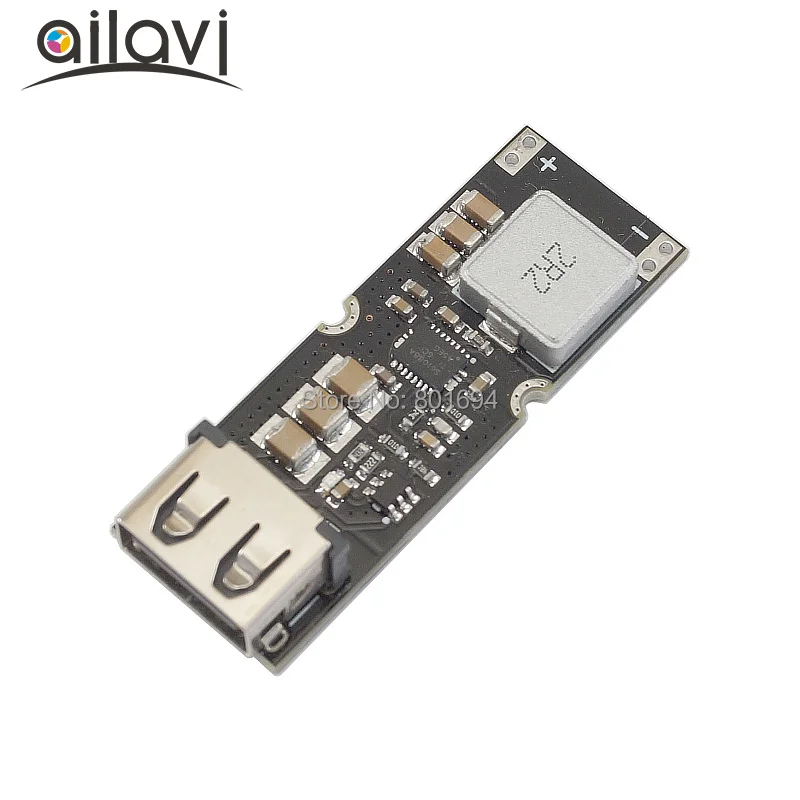 DC-DC Повышающий Модуль 3.2V3.7V4.2V до 5V9V12V Одиночная литиевая батарея повышающее напряжение USB QC2.0 QC3.0 FCP Быстрая зарядка конвертер