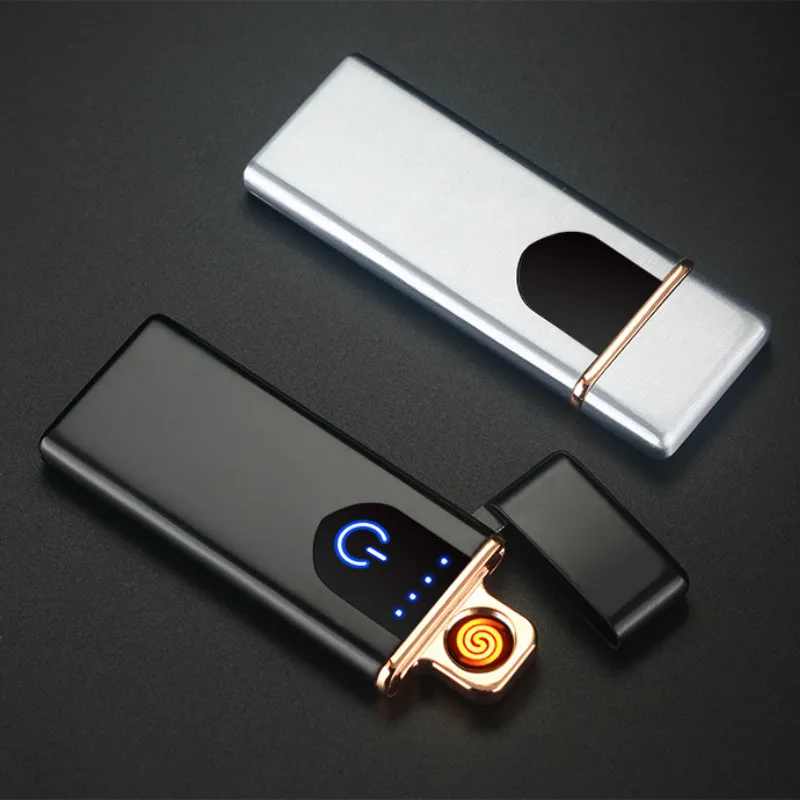 Новый сенсорный переключатель зажигалка USB Зажигалка Ветрозащитная