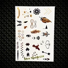 Хорошее качество, стрелы с перьями хной, Детская школьная Золотая фальшивая металлическая временная татуировка, боди-арт, пикантный макияж, тату, ювелирные изделия, наклейки