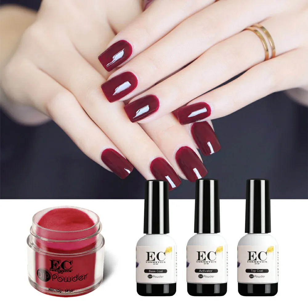 10 г система порошка погружения стартер гелевое покрытие для ногтей Красный Цвет