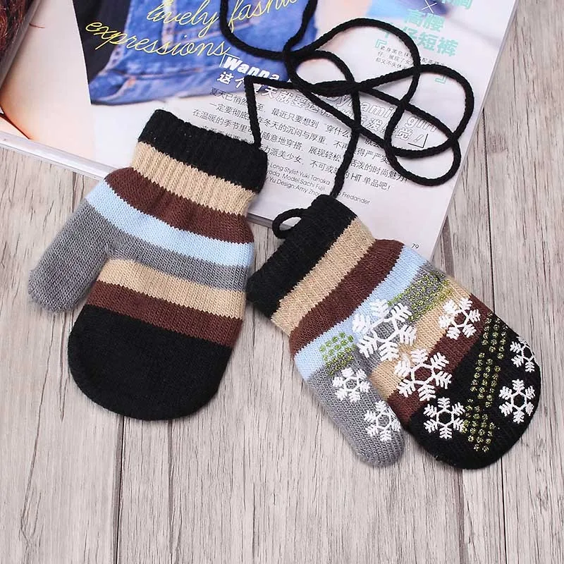 Miya высокое качество плотные детские зимние теплые шнурок для цветов перчатки