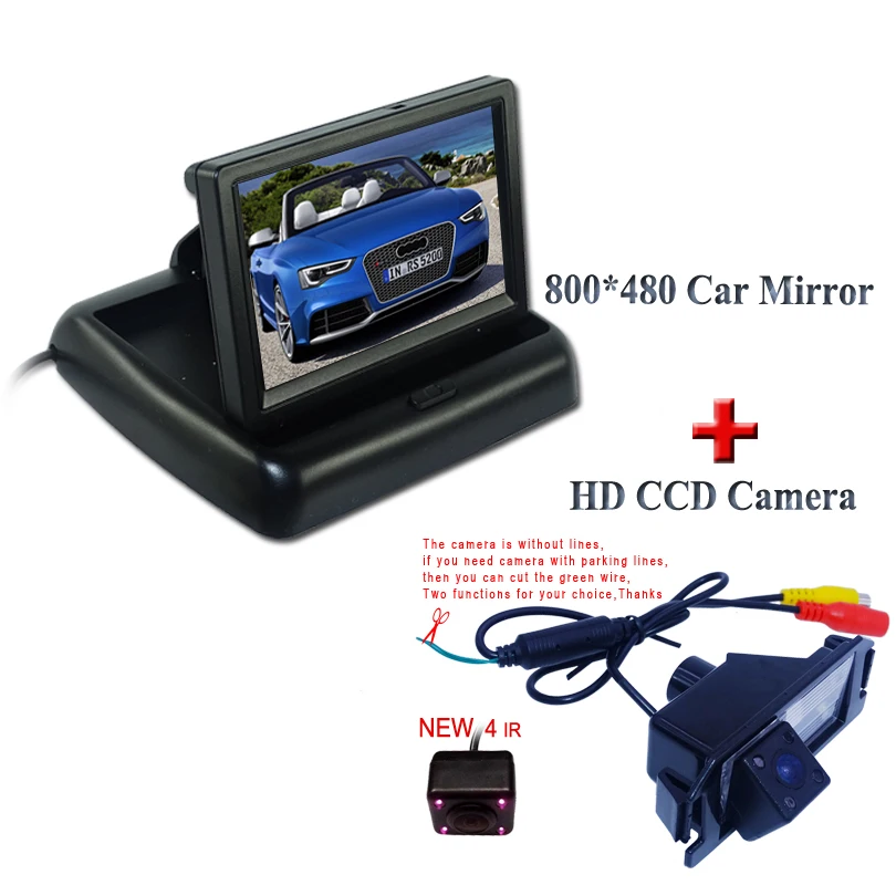 Автомобильная камера заднего вида 4 ir lights 170 angle adapt для HYUNDAI I30 kia soul + дисплей