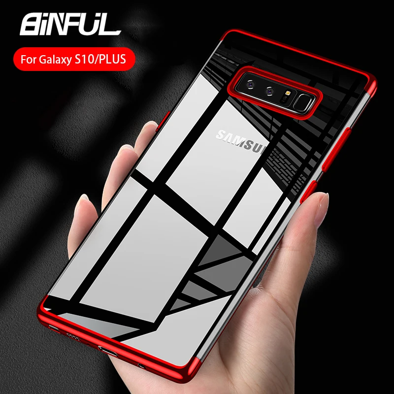 Чехол для Samsung Galaxy S10 Мягкая силиконовая задняя крышка из ТПУ с прозрачным