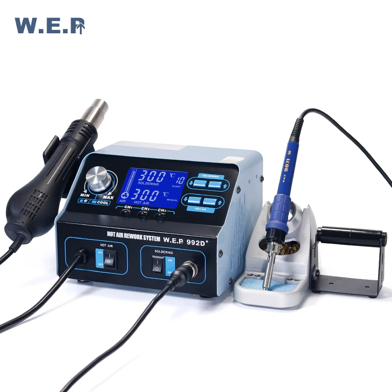 WEP 992D+ 720 Вт пайка горячим воздухом станция для телефона ic pcb ремонт паяльная станция BGA паяльная станция SMD сварочная станция