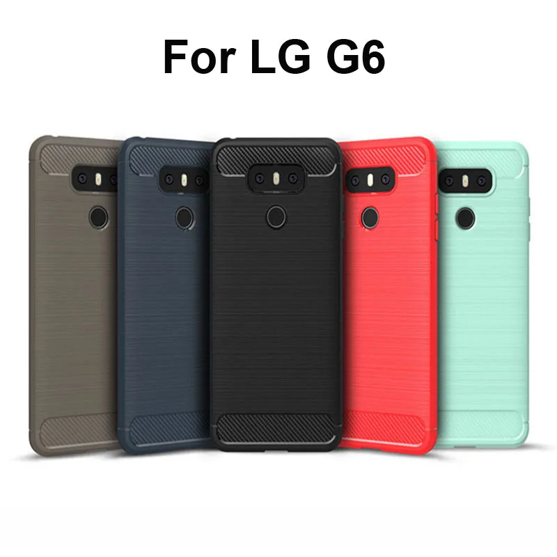 Текстурированный силиконовый чехол из углеродного волокна для LG G6 мужской в