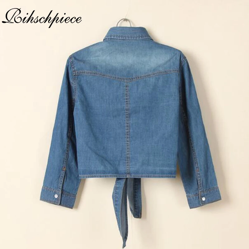 Rihschpiece 2017 Негабаритных 3XL Джинсовая Куртка женская Старинные Джинсовые Куртки