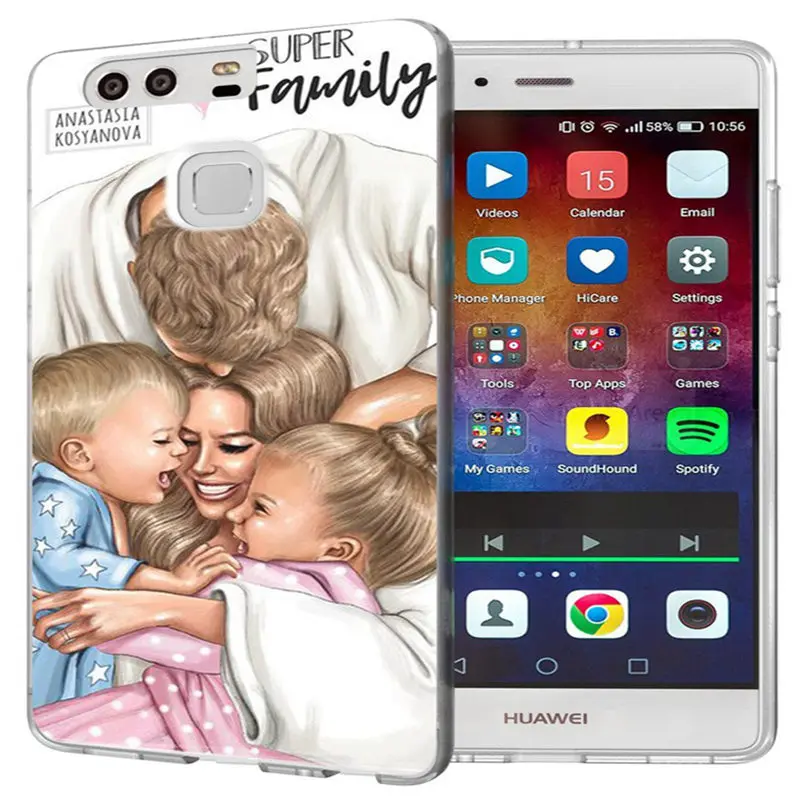 TPU чехол для Huawei P9 P10 Lite P8 2016 2017 Y5 II 2 Y5ii/Y6ii цветной мягкий задней панели Fundas C161 |