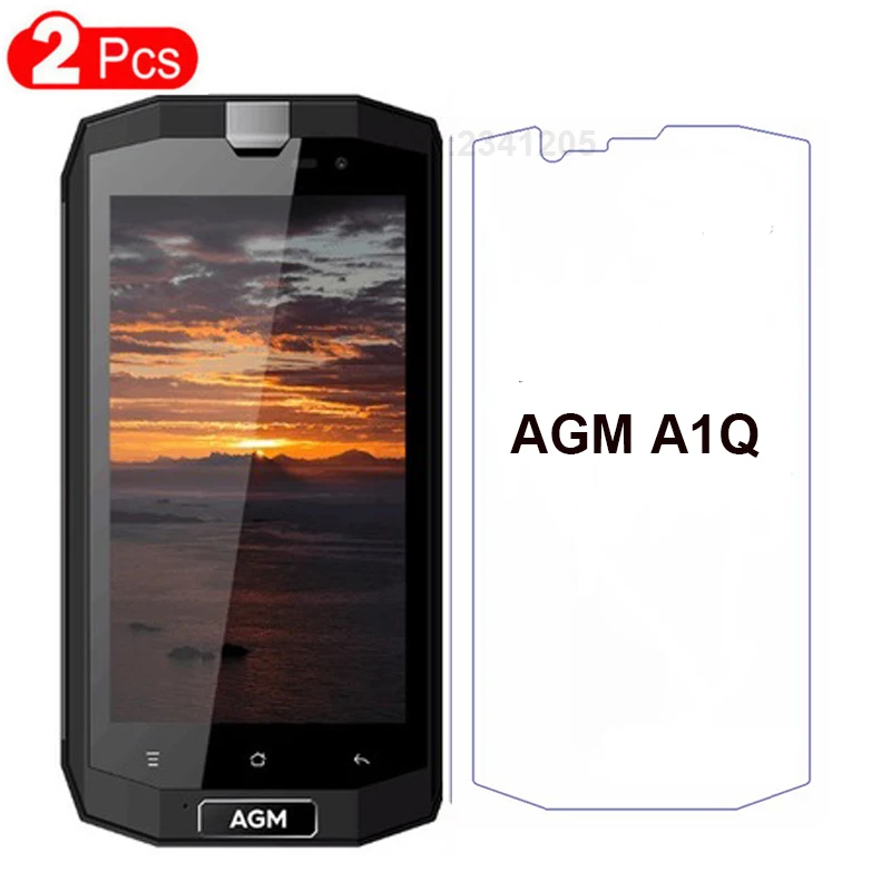 

2PCS Tempered Glass AGM A1Q Screen Protector 9H Clear Anti knock Protective Glass For AGM A1Q Mobile Phone Explosion-proof Film