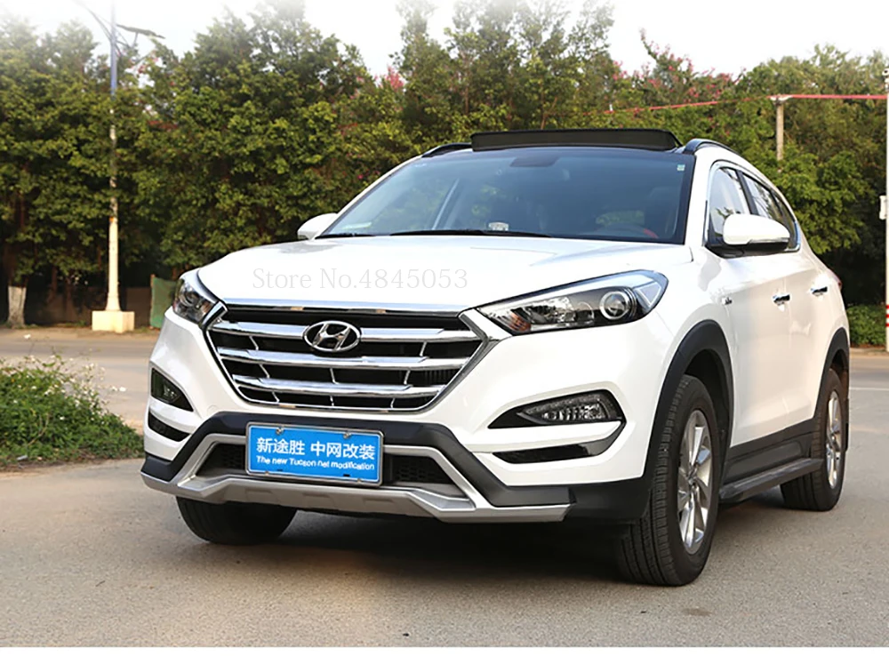 Для Hyundai Tucson 2015 2016 2017 2018 ABS Хром Передняя крышка капота гриль для губ формовочная