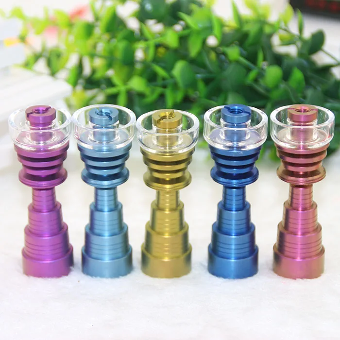 Красочные гибридные Титановые Гвозди с кварцевой чашей 10 мм 14 19 женский и мужской