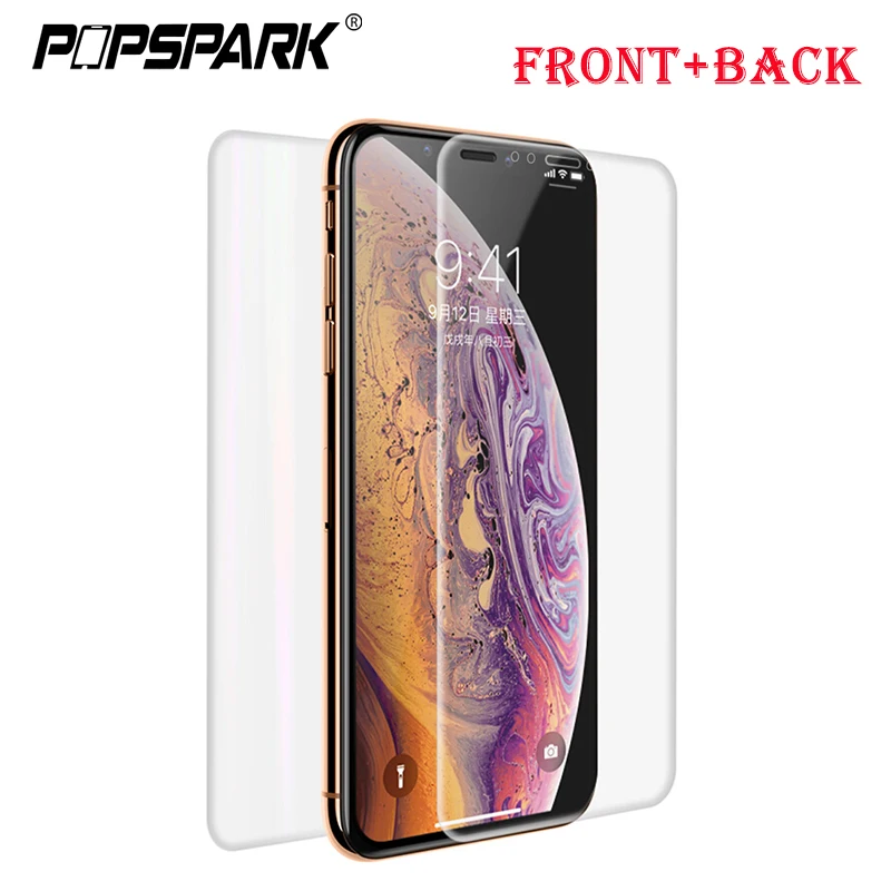 Защитная пленка для iPhone XS Max X XR 8 7 Plus 10 2 шт./лот|Защитные стёкла и плёнки телефонов|