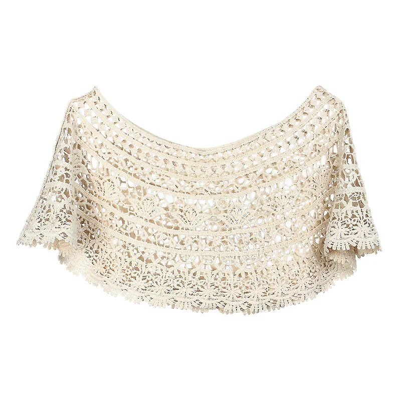 Новый продукт вязаный кружевной воротник вырезанный куртка без бретелек